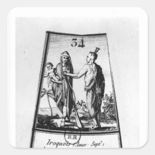 Sticker Carré Indiens Iroquois