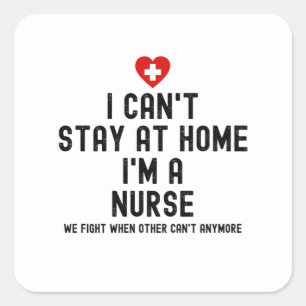 Sticker Carré Infirmière amusante disant