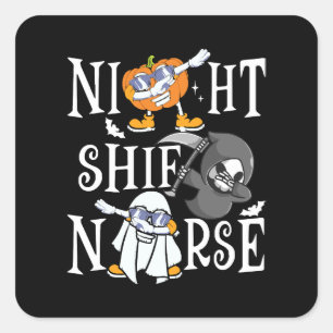 Sticker Carré Infirmière de nuit