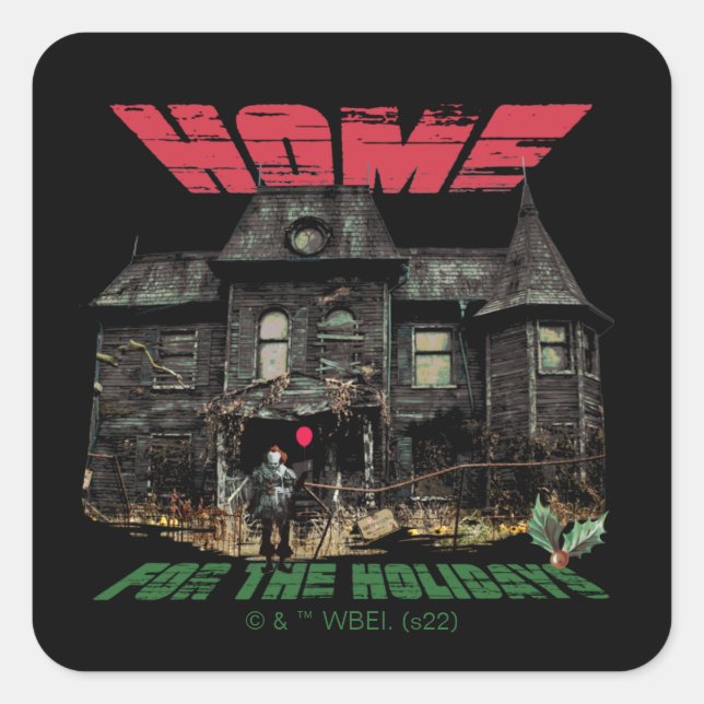 Sticker Carré informatique | Pennywise - Accueil pour les Fêtes (Devant)