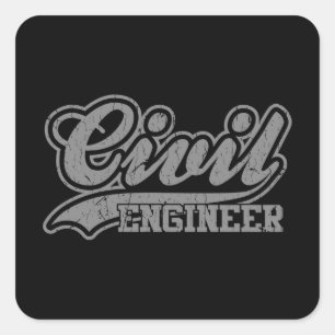 Sticker Carré Ingénieur civil