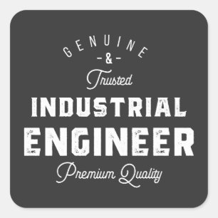 Sticker Carré Ingénieur industriel, cool, ingénieur, ingénierie,