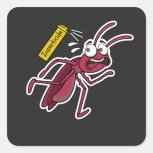 Sticker Carré Insecticide ringard