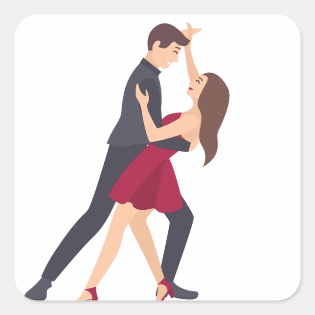 Sticker Carré "Inséparables" (Devant)