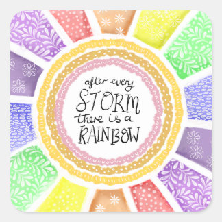 Sticker Carré Inspirational Quote Print – “After Every Storm