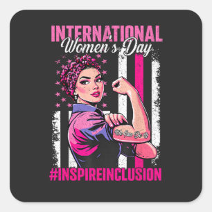 Sticker Carré Inspirer l'inclusion 8 mars International 