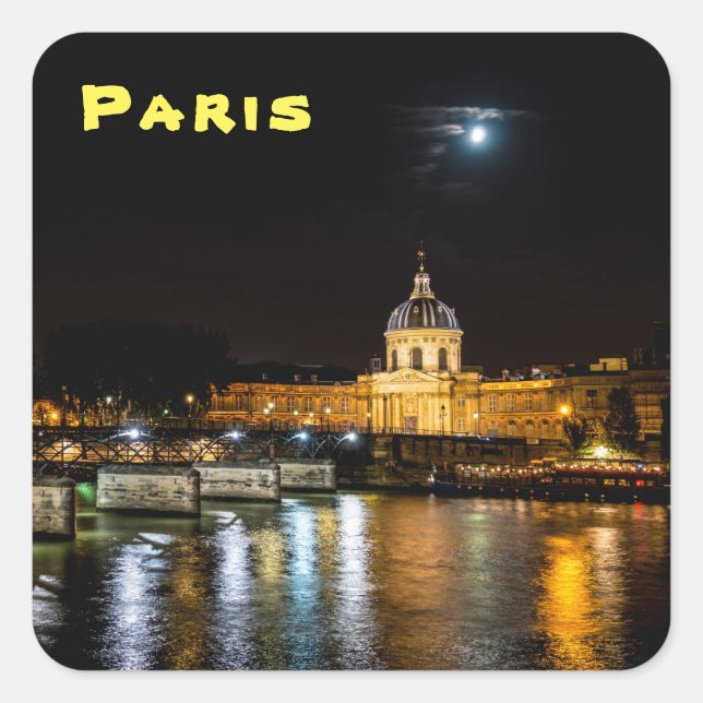 Sticker Carré Institut de France et Pont des Arts - Paris (Devant)
