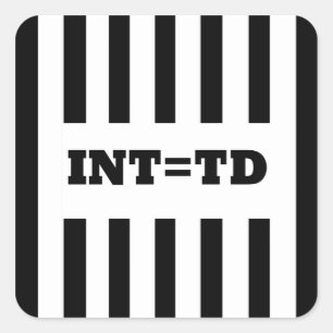 Sticker Carré Interception égale Touchdown - Réfs de remplacemen