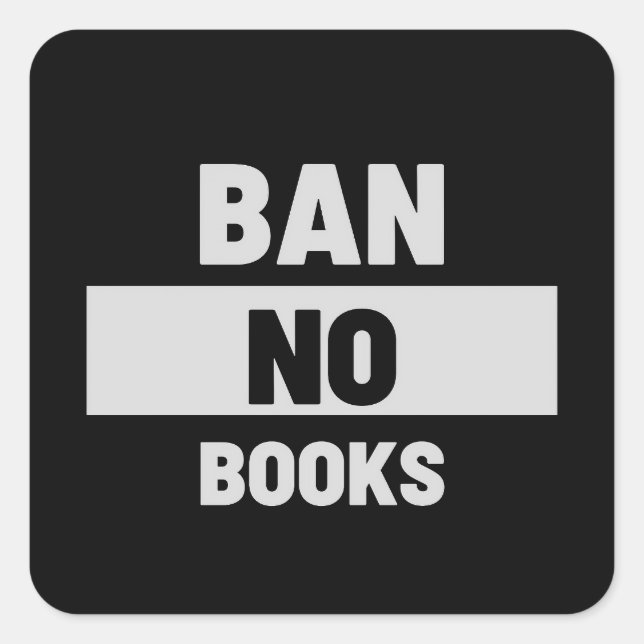 Sticker Carré Interdire la publication de livres (Devant)