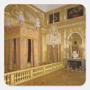 Sticker Carré Intérieur de la chambre à coucher de Louis XIV,