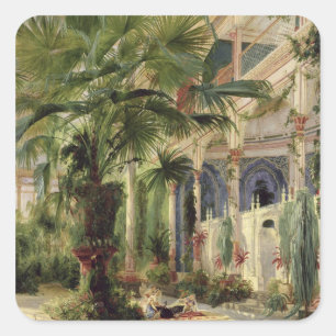 Sticker Carré Intérieur de la Maison Palm à Potsdam, 1833