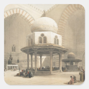 Sticker Carré Intérieur de la mosquée du Sultan El Ghoree, Ca