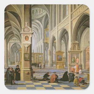 Sticker Carré Intérieur d'église