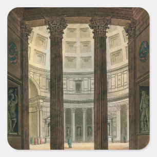 Sticker Carré Intérieur du Panthéon, Rome, de 'Le Costume A