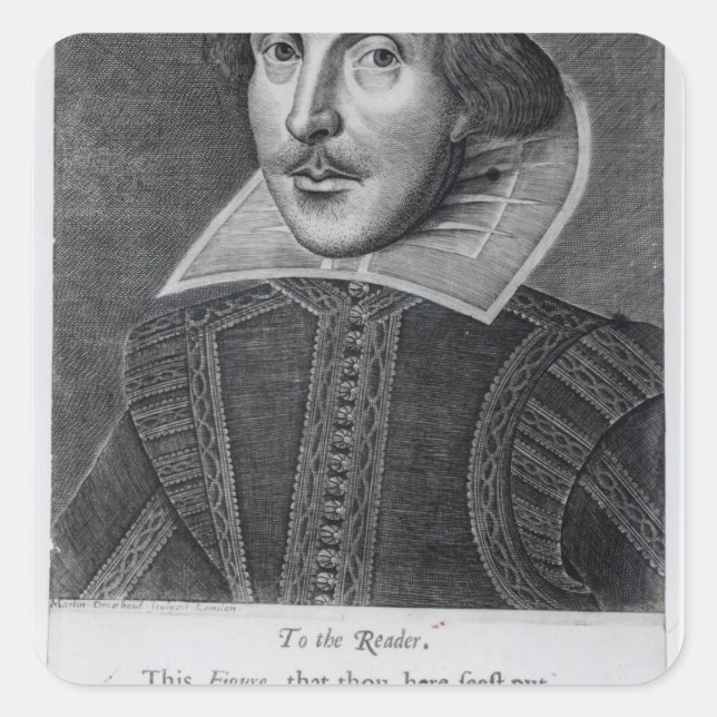 Sticker Carré Introduction, "M. William Shakespeares (Devant)