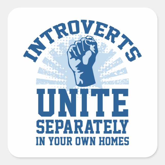 Sticker Carré Introverties Unite (Devant)