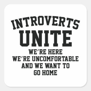 Sticker Carré Introverties Unite