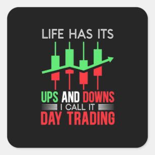 Sticker Carré Investisseur J'Appelle Ça Jour Trading