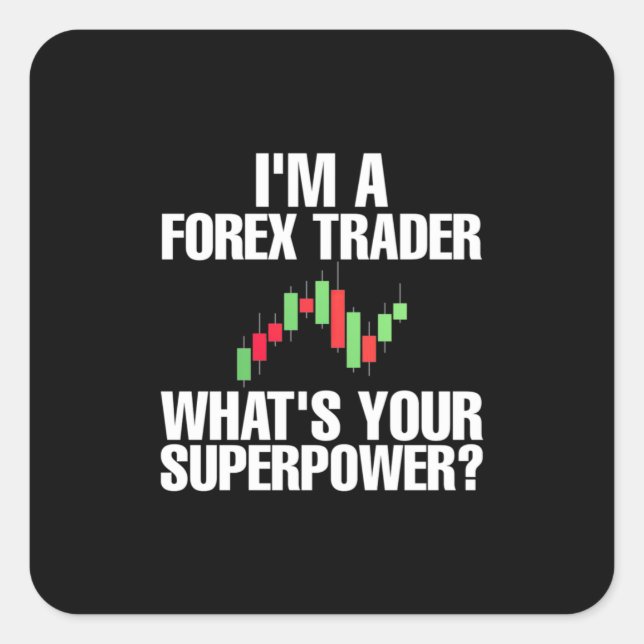 Sticker Carré Investisseur Je Suis Un Trader Forex (Devant)