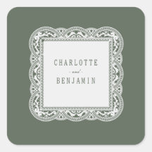 Invitation de douche de mariée en dentelle florale