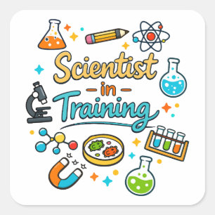 Sticker Carré Invitation Jeune Scientifique en Formation