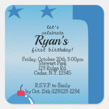 Invitation pour le premier anniversaire du garçon