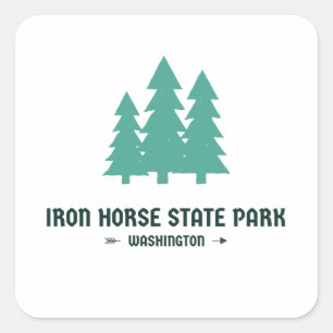 Sticker Carré Iron Horse State Park - Washington