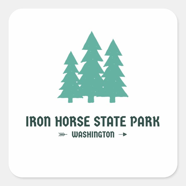 Sticker Carré Iron Horse State Park - Washington (Devant)