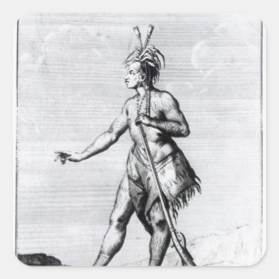Sticker Carré Iroquois Man, habitant du Canada
