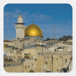 Sticker Carré Israël, Jérusalem, le dôme du rocher