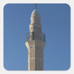 Sticker Carré Israël, Tel Aviv, Jaffa, minaret de mosquée