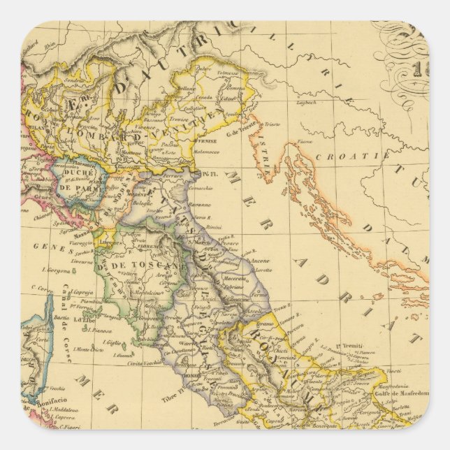 Sticker Carré Italie 4 (Devant)