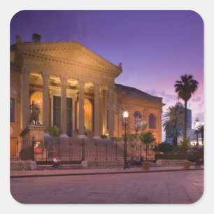 Sticker Carré Italie, Sicile, Palerme, Opéra de Teatro Massimo