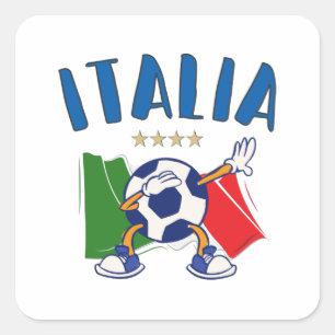 Sticker Carré Italy Dabbing Soccer