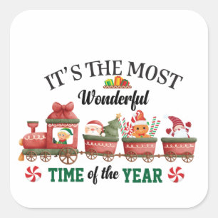 Sticker Carré It's The Most Wonderful Time Of The Year