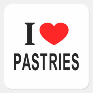 STICKER CARRÉ J'❤️ PÂTISSERIES J'AIME PÂTISSERIES J'AIME PÂTISSE