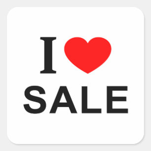 STICKER CARRÉ J'❤️ SOLDE J'AIME SOLDE J'AIME SOLDE