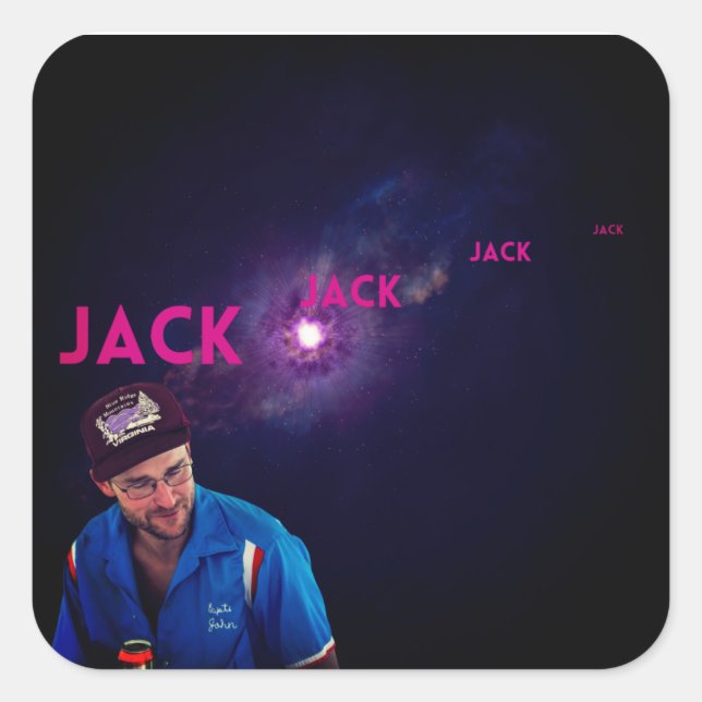 Sticker Carré Jack - Boucles vocales de l'espace (Devant)