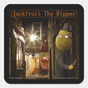 Sticker Carré Jackfruit le Ripper Drôle Rick Londres