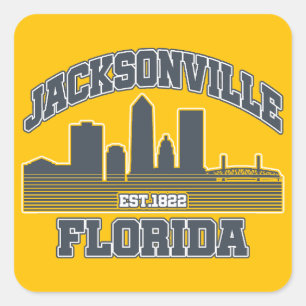 Sticker Carré Jacksonville, Floride