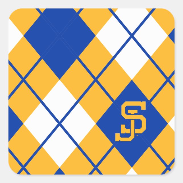 Sticker Carré Jacquard de San Jose State Spartans (Devant)