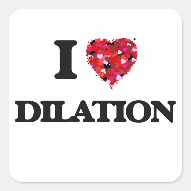 Sticker Carré J'adore Dilation (Devant)