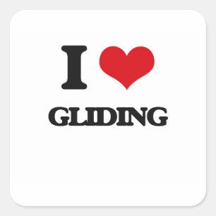 Sticker Carré J'adore Gliding