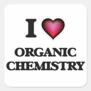 Sticker Carré J'adore la chimie organique
