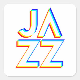 Sticker Carré J'adore le jazz