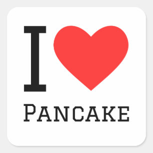 Sticker Carré J'adore les crêpes