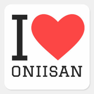 Sticker Carré J'adore oniisan