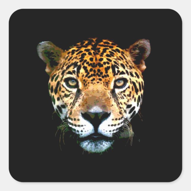 Sticker Carré Jaguar (Devant)