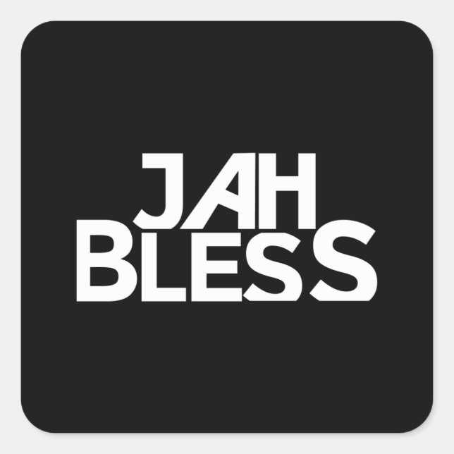 Sticker Carré Jah bénisse (Devant)