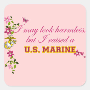 Sticker Carré J'Ai Élevé Un Marine (EGA)